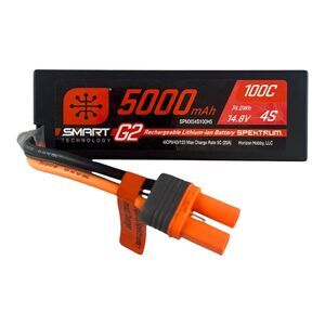 Spektrum Accessories 5000mAh 4S 14.8V Smart G2 LiPo 100C IC5 SPMX54S100H5